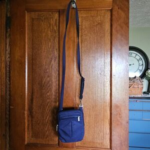 Travelon Navy Blue Anti-Theft Crossbody Bag | Extra Long Strap, Slash-Proof Trav